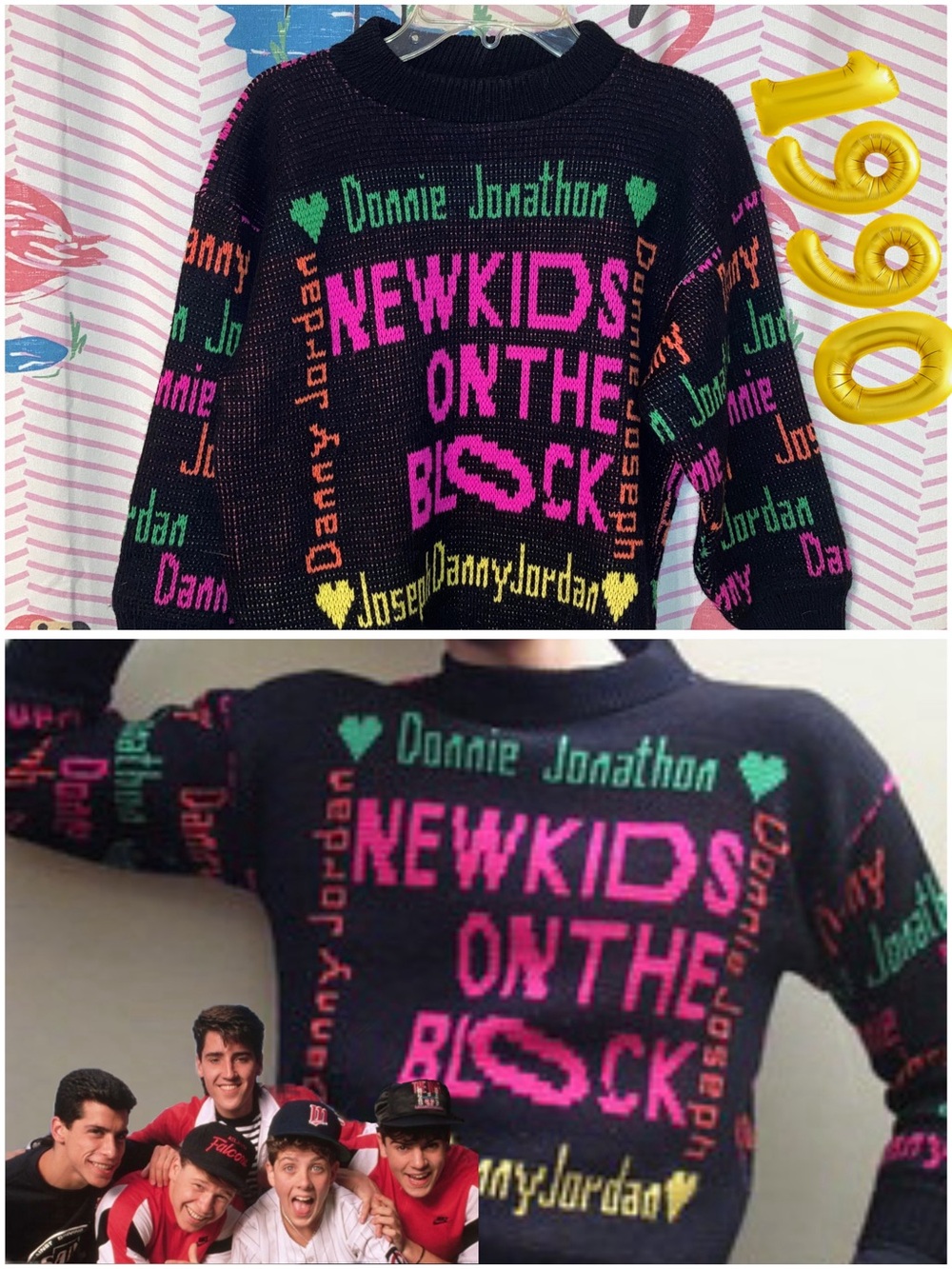 1990 Big Step Productions NKOTB knit sweater